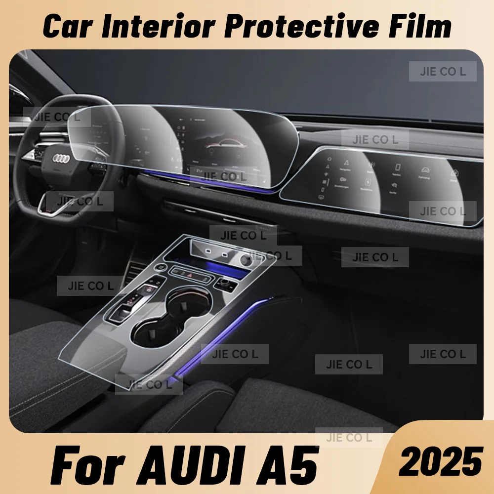 

Защитная пленка из ТПУ для салона автомобиля, центральная консоль, медиа-приборная панель, навигация, защитная пленка для AUDI A5 2025, наклейка