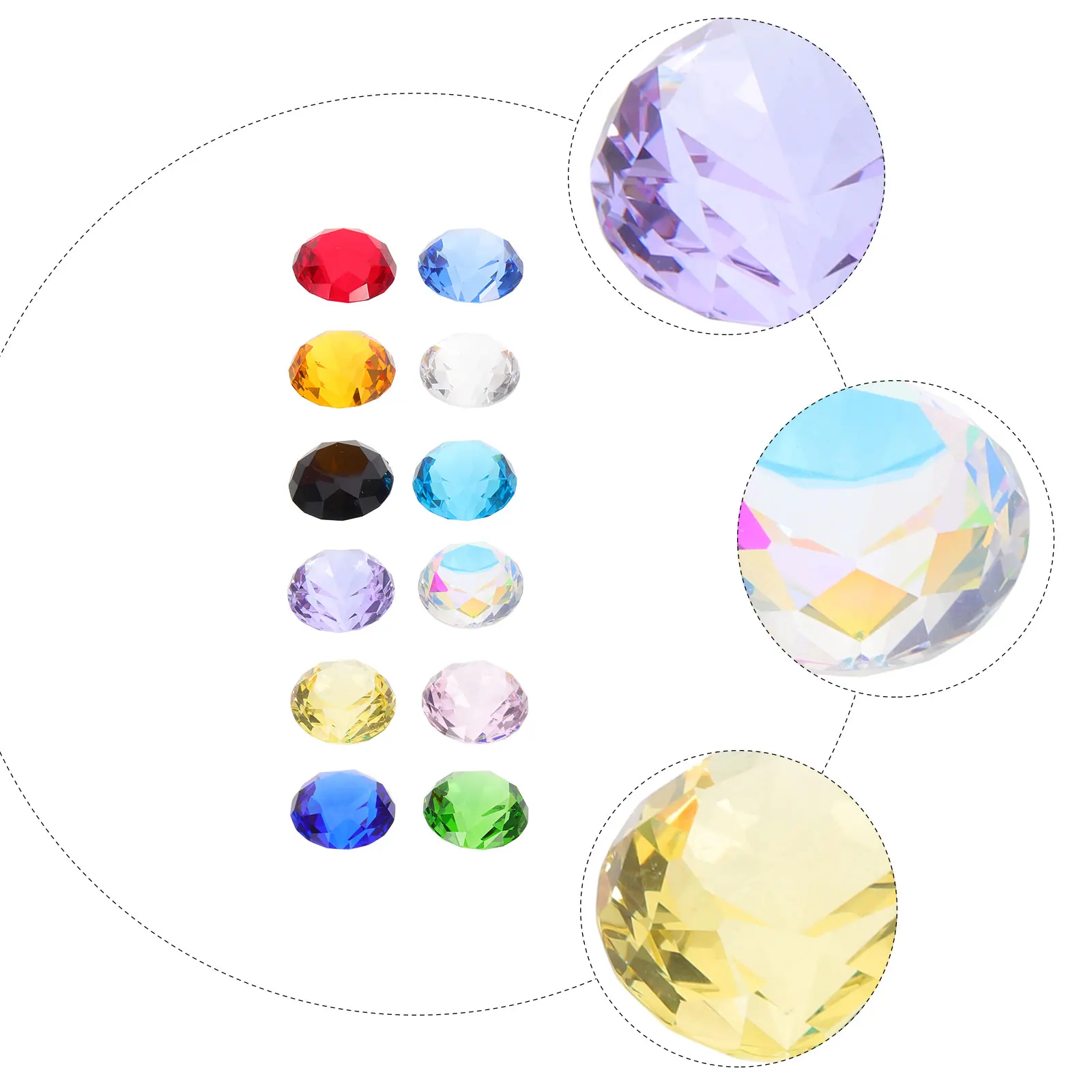 

12Pcs Crystal Glass Diamonds Jewels Fake Diamond Decor for Wedding Party Favors Centerpieces Vase Filler Tabletop Ornament Home