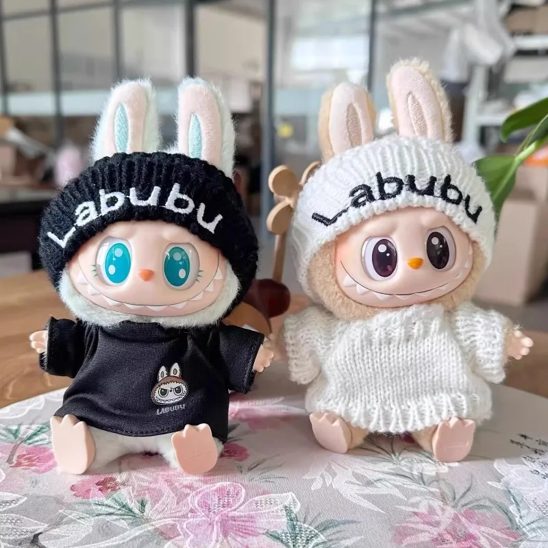 

Only Clothes V1 V2 V3 LABUBU Sit Sit Party Vinyl Doll Wa Clothes Pendant Labubu Hat Sweater Set Accessories Girls Gift Toys