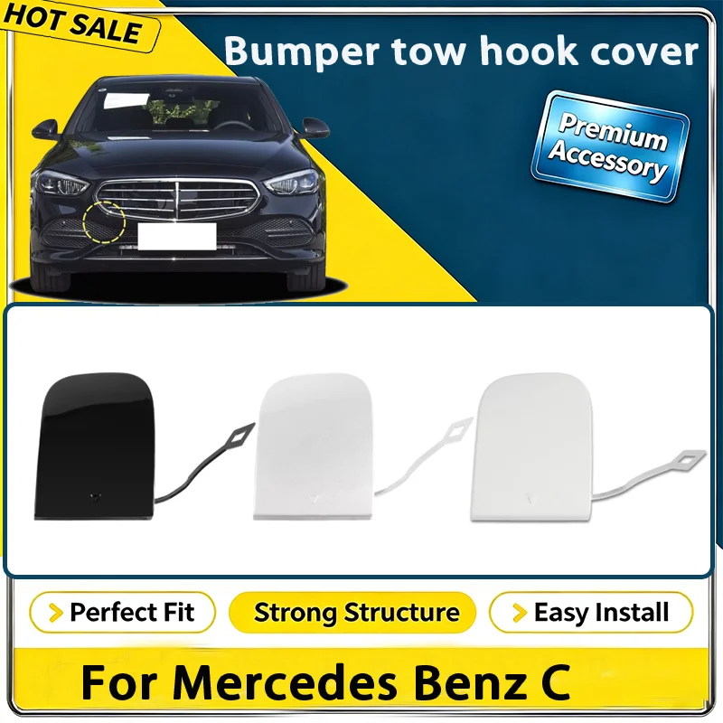 For Mercedes Benz C Class W206 C160 C180 C200 C250 C350 C400 2021 2022 2023 Front Bumper Tow Hook Cover A2068850001