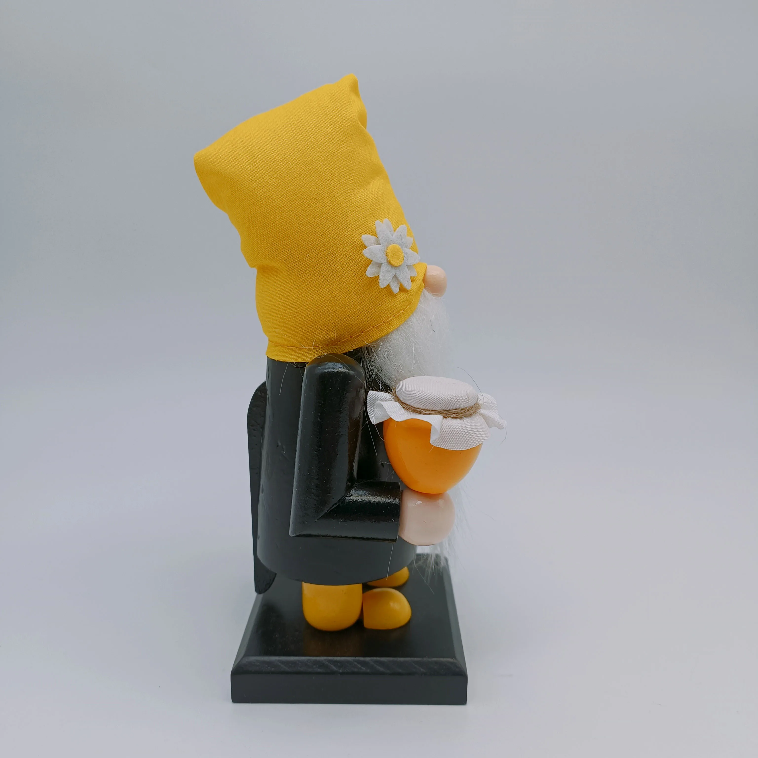 

Wooden Bee Gnome Statue Lightweight Desktop Table Decor Bee Tiered Tray Ornament Figurine