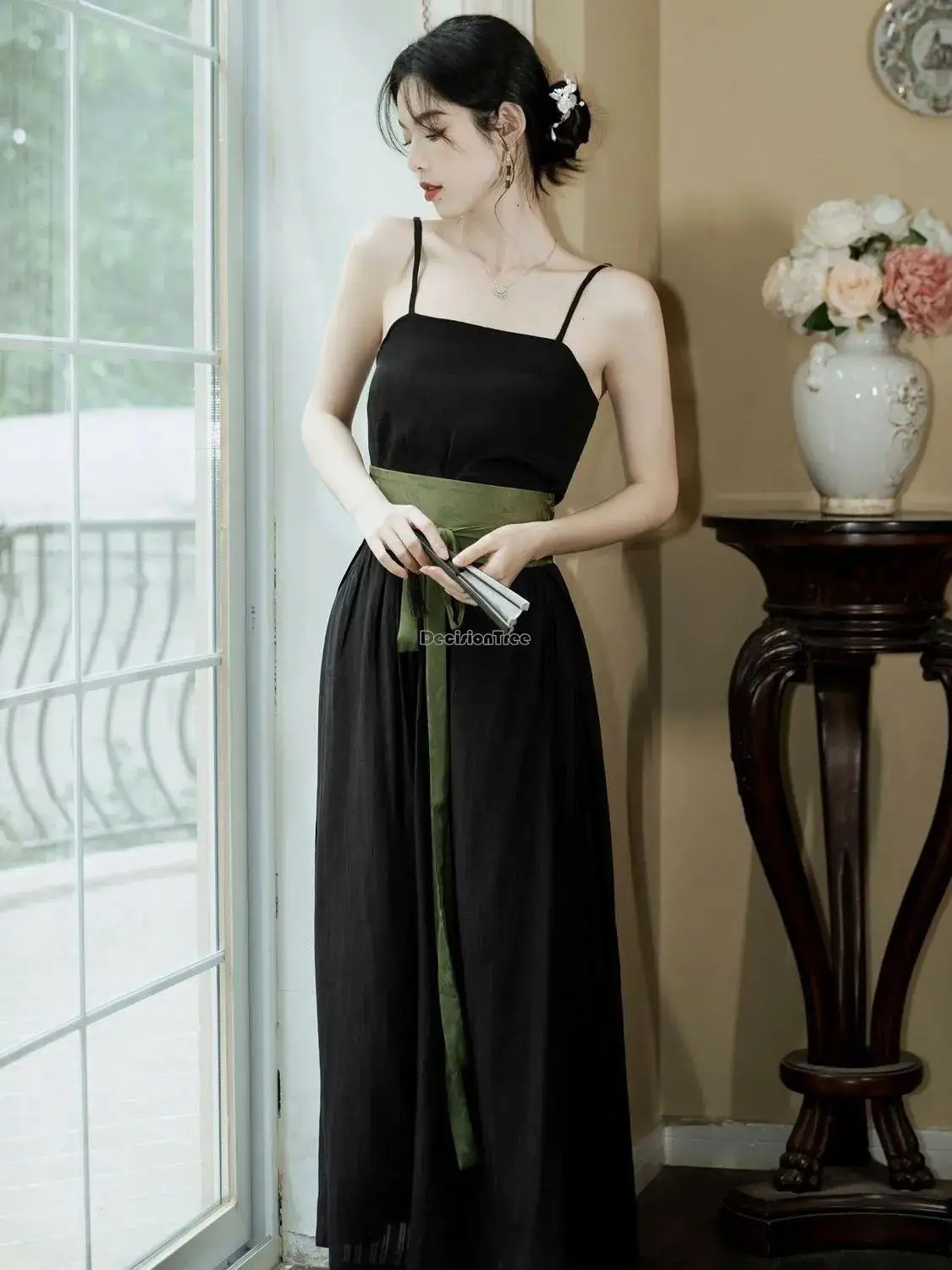 2025 new chinese retro style ancient song dynasty hanfu three pieces set spring summer women daily elegant casual hanfu set s383