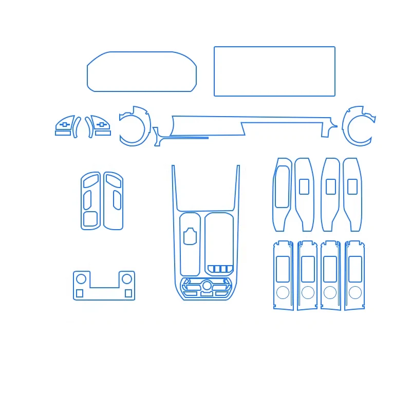 

Для Tank 400 2023-2025 прозрачная защитная пленка из ТПУ, наклейка для салона автомобиля, навигатор, центральная консоль, автомобильные аксессуары