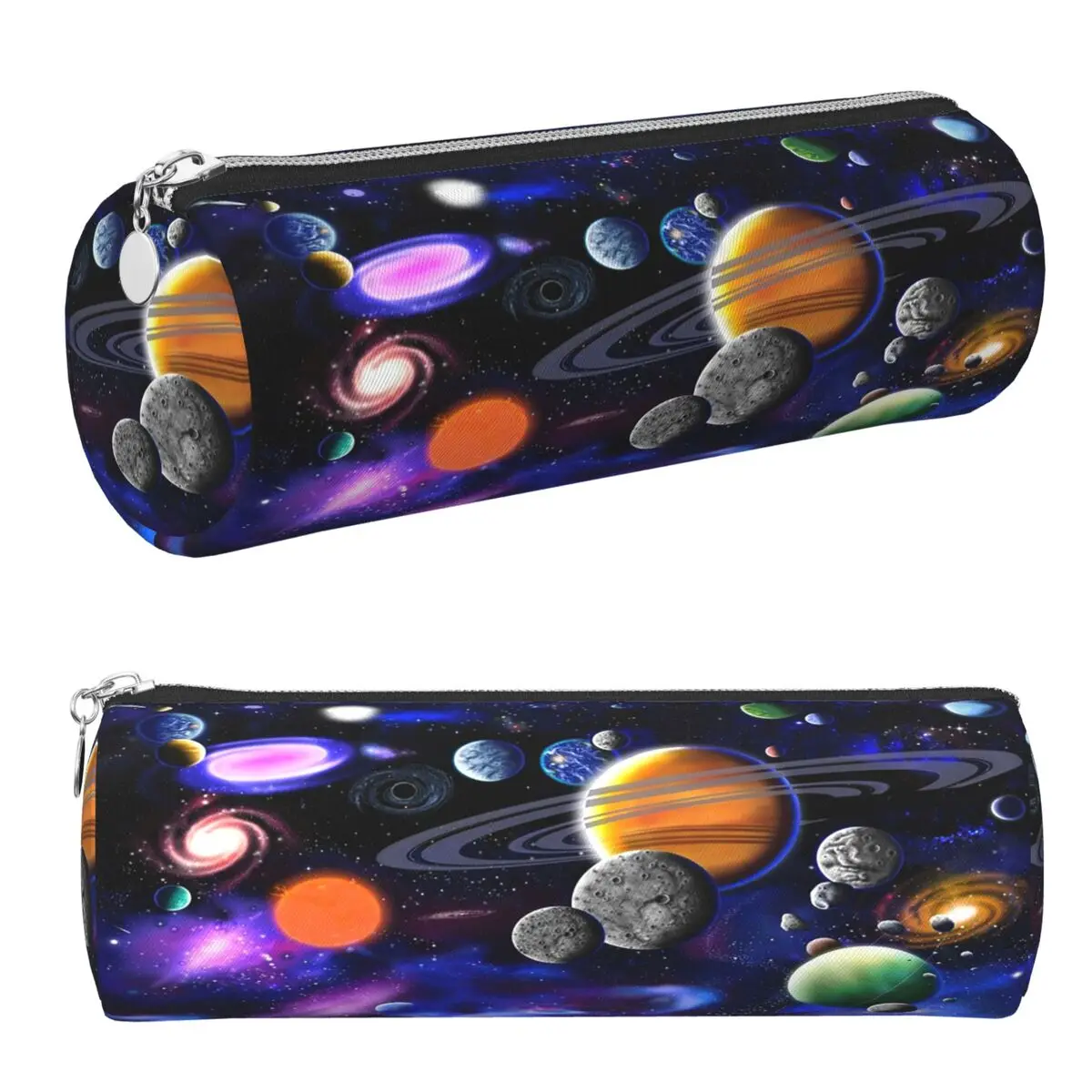 Solar System Space Planets Universe Pencil Cases Pencil Pouch Cylinder Pen Box Pencil Bag for Students Stationery Supplies