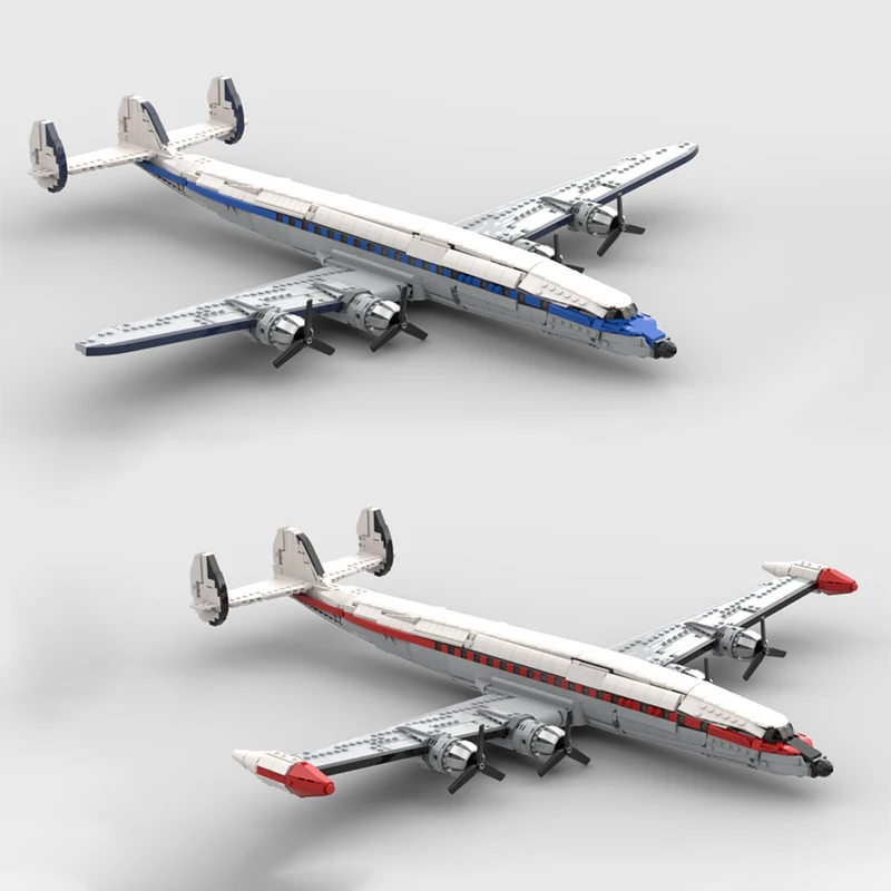 

1650PCS MOC passenger plane Lockheed L-1049 Super Constellation model assembly building blocks toys children's birthday gift