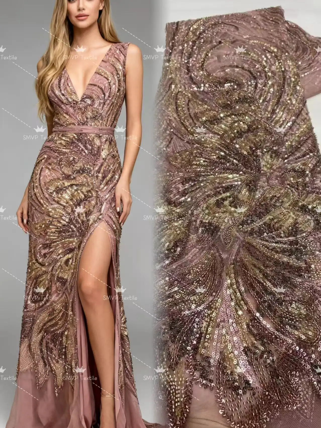 

Luxury Nigerian Wedding Fabric African French Tulle Lace Soft Mesh Net with Sequins Beads for Bridal Gowns And Special Occasions