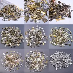 Random Mix 30pcs Steampunk Pistol Spoom Airplane Accessories Ancient Bronze Alloy Pendant Charms For Jewelry Making DIY Material