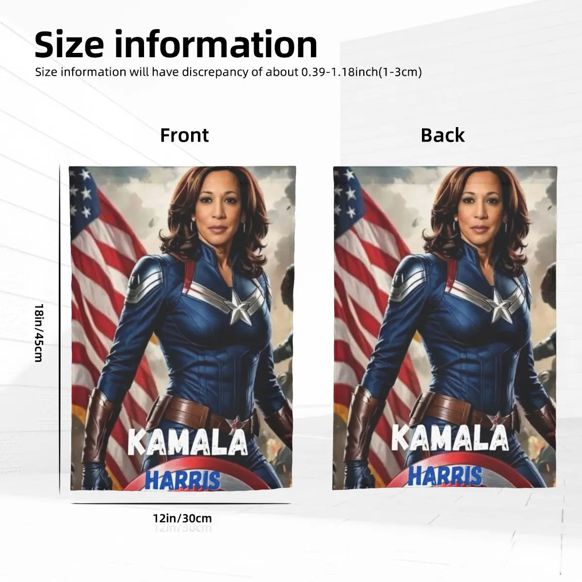 Personalizzato Kamala Harris per il presidente 2024 bandiera da giardino 12x18 pollici bandiera a doppia faccia Banner per la decorazione esterna