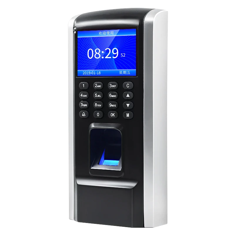 Fingerprint time and attendance access control system all-in-one machine office glass door password magnetic lock door set turn