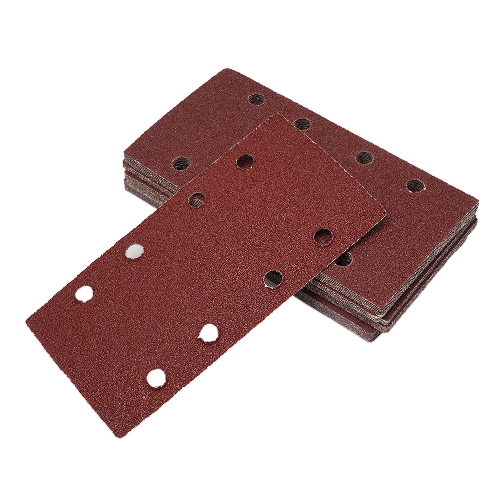 80 قطعة 8 حفرة مستطيلة توافدوا الصنفرة الخلفي ورقة الصوف ل ساندر 93x185 مللي متر الصنفرة ل ماوس ساندر متعدد ساندر