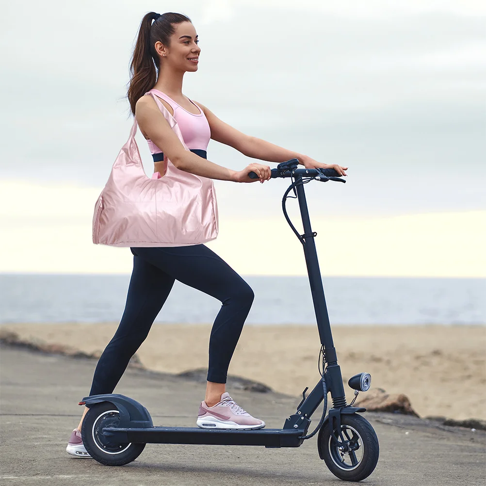 Pink Large Capacity Waterproof Travel Yoga Bag for Sports Fitness Training Camping Hiking Shoulder Handbag with Shoe Compartment