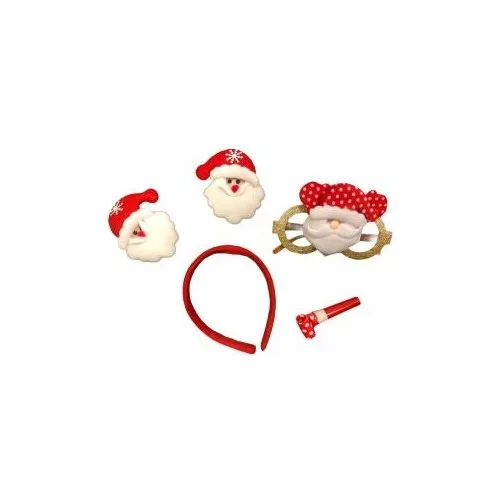 Happyland Christmas Babalı Christmas 1 Winter Accessory Set Crown-Glasses-Whistle