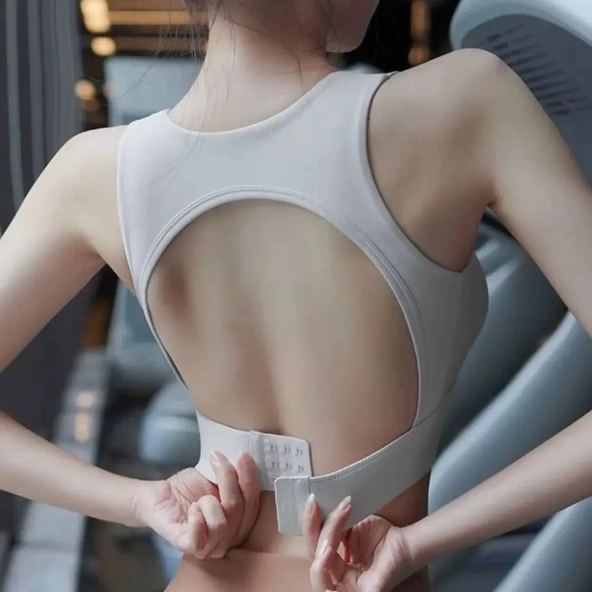 

Women's Push-Up Sport Bra Top Shockproof Fitness Vest High Strength Sports Bra Backless Fitness Gym Bra Top Running Underwear