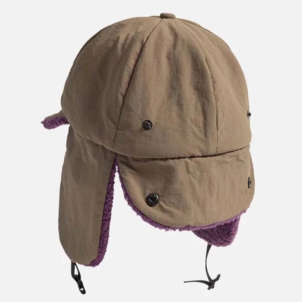 Retro Japanese Style Ear Protection Cap Lightweight Thickened Earflaps Visor Hat Soft Multi-functional Windproof Pilot Cap Men