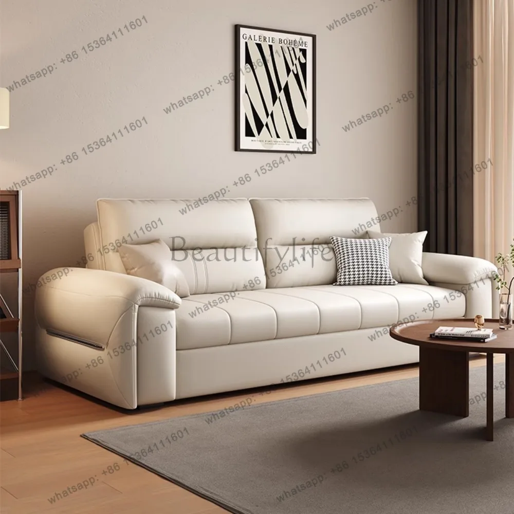 LJY Minimalist Luxury Living Room Sofa Genuine Leather Modern Designer Sofa Relaxing Comfortable Women Muebles Postmodern Furnit