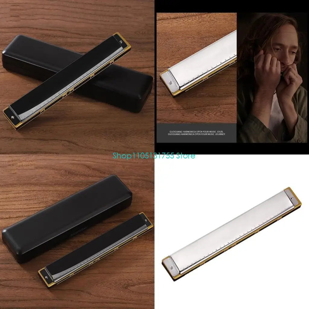 K0EF Harmonica C for Key 28-holes Mouth Organ Harmonica, Harmonica for Key of Polypho