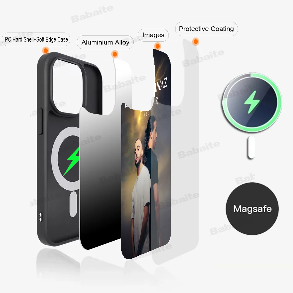 Djadja & Dinaz Phone Case Magesafe Magnetic Wireless Charge Case For iPhone 16 11 12 13 14 15 Pro Max Plus Mini