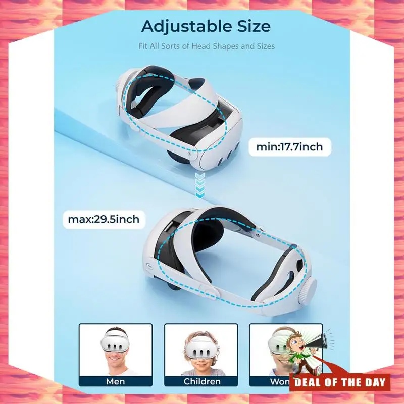 

24-Hour Delivery Adjustable VR Headset Head Strap For Meta Quest 3 Headband Head Strap For Meta Quest 3 VR Accessories