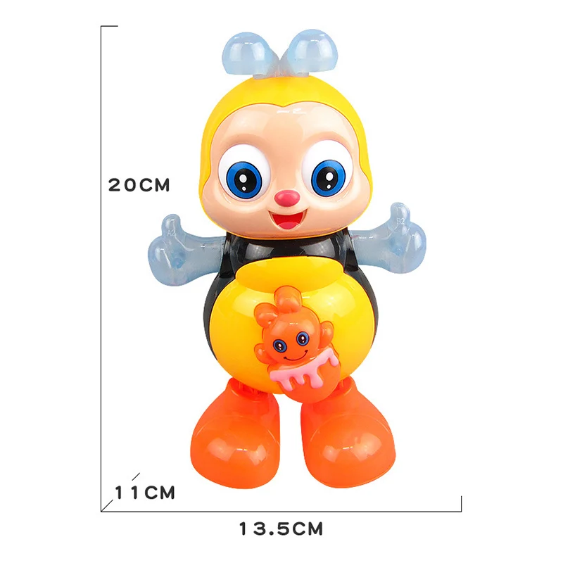 Children\'s Puzzle Toys Singing And Dancing Swinging Cartoon Cute Little Bee Electric Toys With Music And Lights Electric Toys