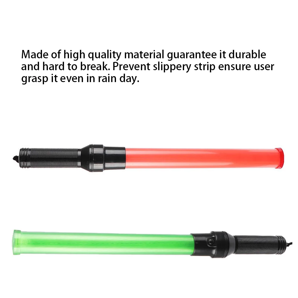 2Pcs LED Fire Emergency Baton Super Bright Flash Glowing Beacon for Traffic Firefighting Outdoors Night Visibility