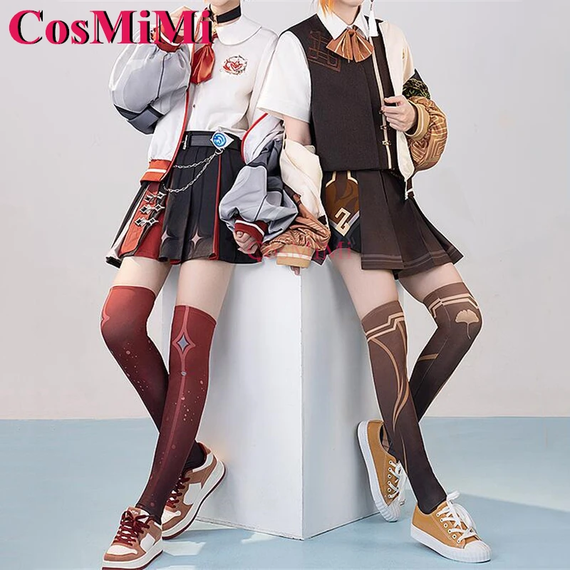 CosMiMi Zhongli Cosplay Game Genshin Impact Costume Derivative Product Preppy Style Coat Daily Outfit Party Role Play Clothing