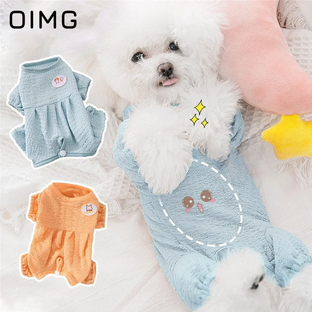 

OIMG Spring Summer Mosquito Prevention Pet Home Jumpsuits Mosquito Prevention Clothing Small Medium Dogs Four legged Clothes