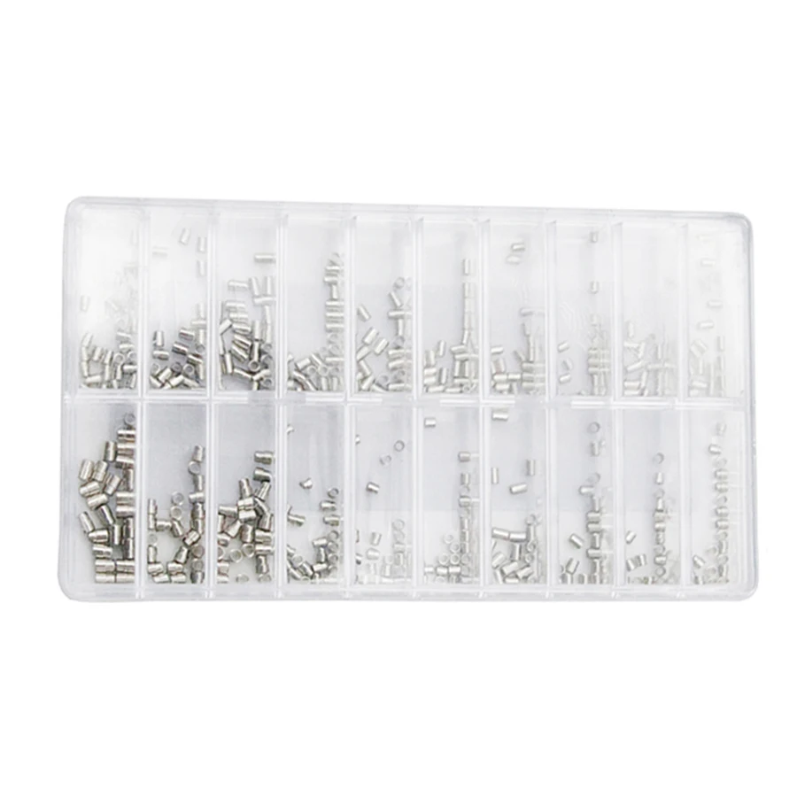 Peças de relógio 500 acessórios de relógio para tubos de metal à prova d'água para proteger a coroa de relógios em caixa, tamanho 20