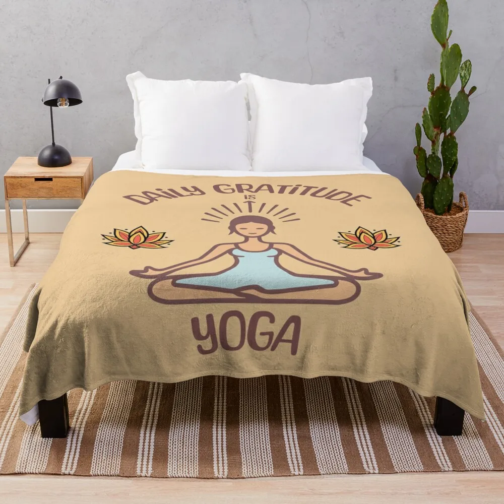 

Yoga is daily gratitude Throw Blanket Weighted Kid'S Blankets