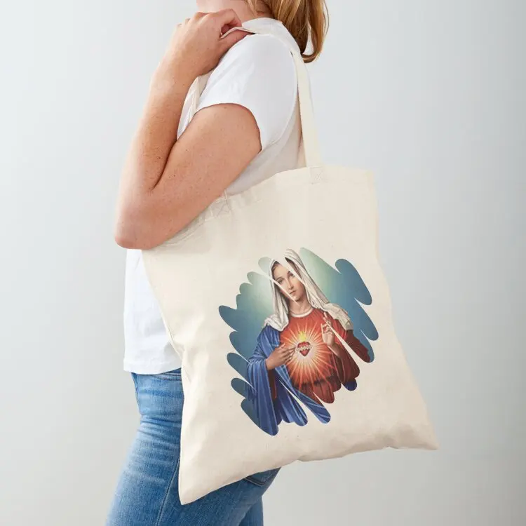Immaculate Heart of Mary Virgin Mary Tote Bag university shopper bag Custom bag Big women