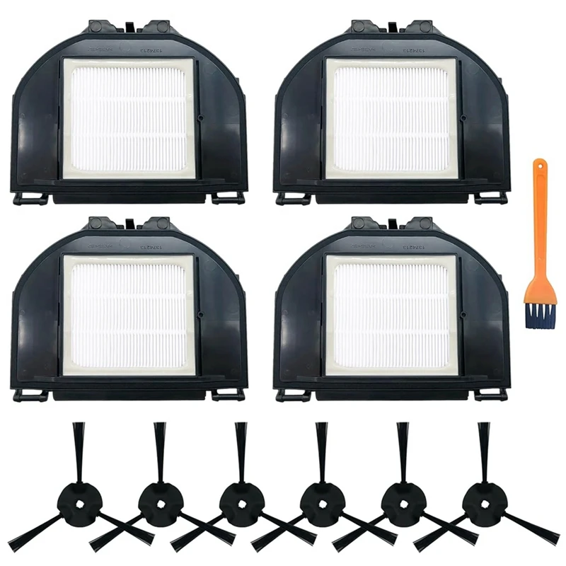 Vacuum Hepa Filters Side Brush For Shark RV2310/RV2310AE Washable Robot Replacement Parts Kit
