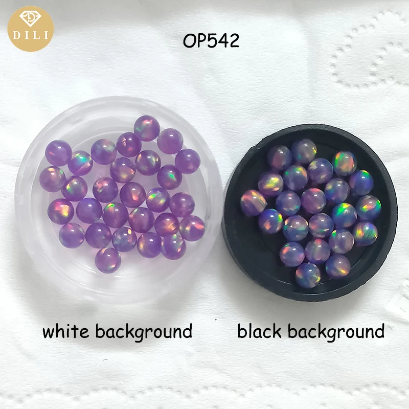 OP542 Ball Shape 2mm~10mm Purple Semi-Transparent Jelly Opal Sphere Opal Stone For Jewelry Marking