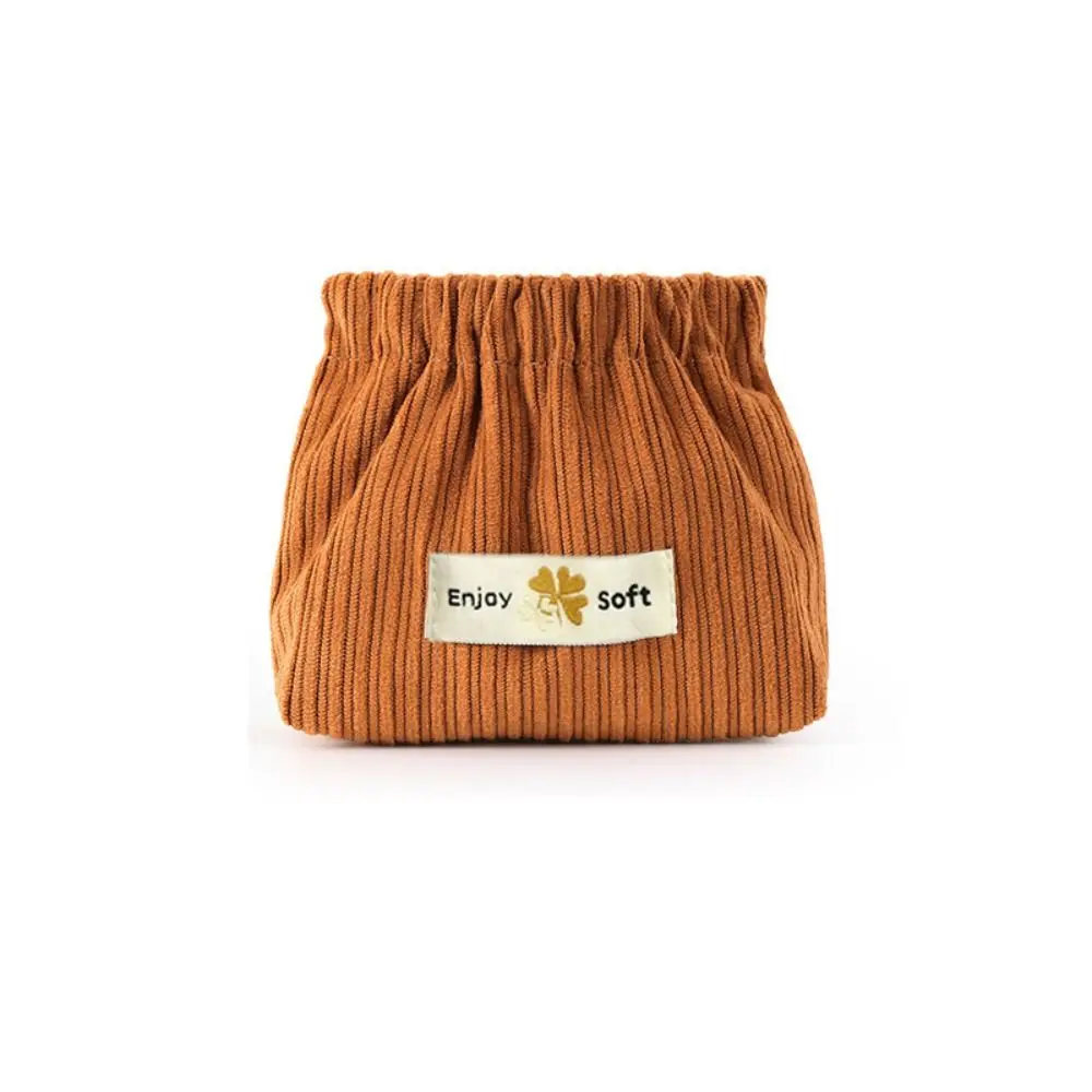 

Cute Mini Shrapnel Bag Corduroy Solid Color Cosmetic Bag Soft Storage Bag Lipstick