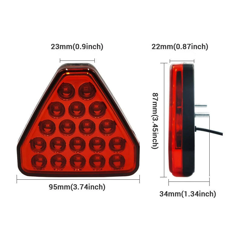 Universal F1 gaya segitiga olahraga 19LED lampu sinyal rem lampu belakang "belakang ketiga lampu rem" DRL untuk JDM BBA Aksesori Mobil