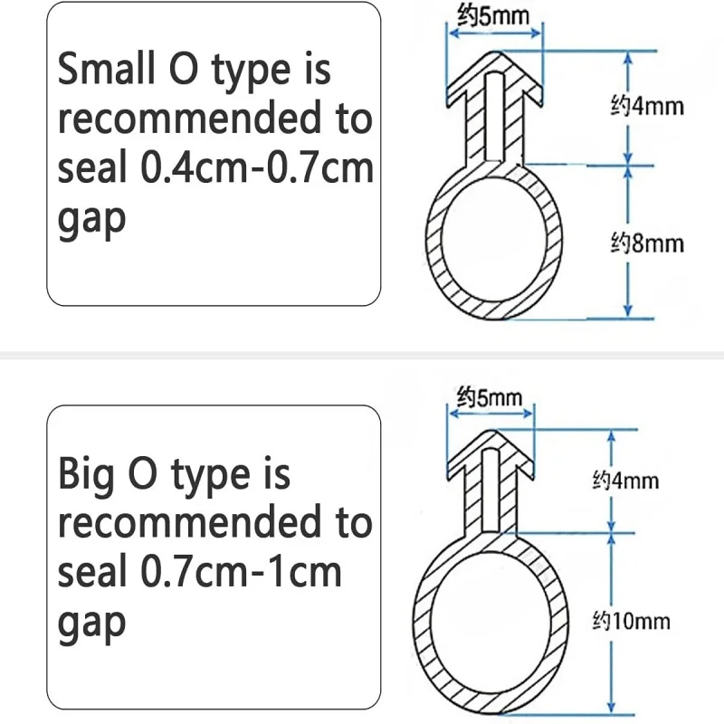 10M Plastic Steel Door Window Sealing Strip O-Shaped Rubber Kerf Weather Stripping Card Slot Seals Hollow Bulb Barb Tubular