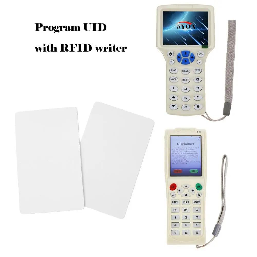 10PCS Rewritable RFID 13.56MHz CUID UID Blank Card Clone Card Copyable Changeable Smart IC S50 Card Duplicator White Cards