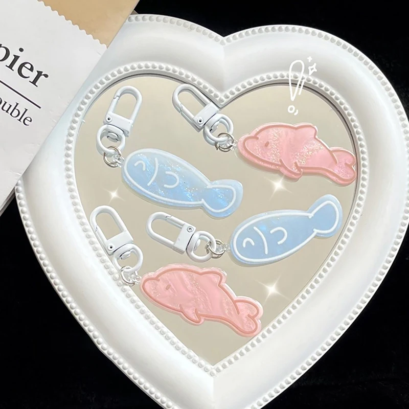 Cute Fish Dolphin Key Chain Animal Pendant Key Ring Backpack Car Charms Decoration Bag Accessories