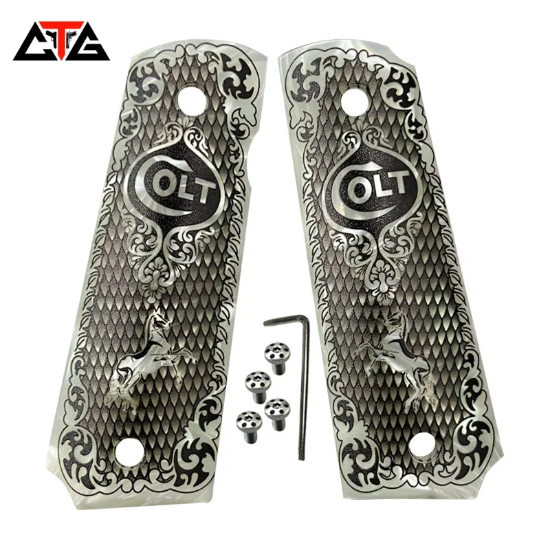 

CTG 1911 Grips Ambi Cut Full Size Grips Engraved OLT Logo