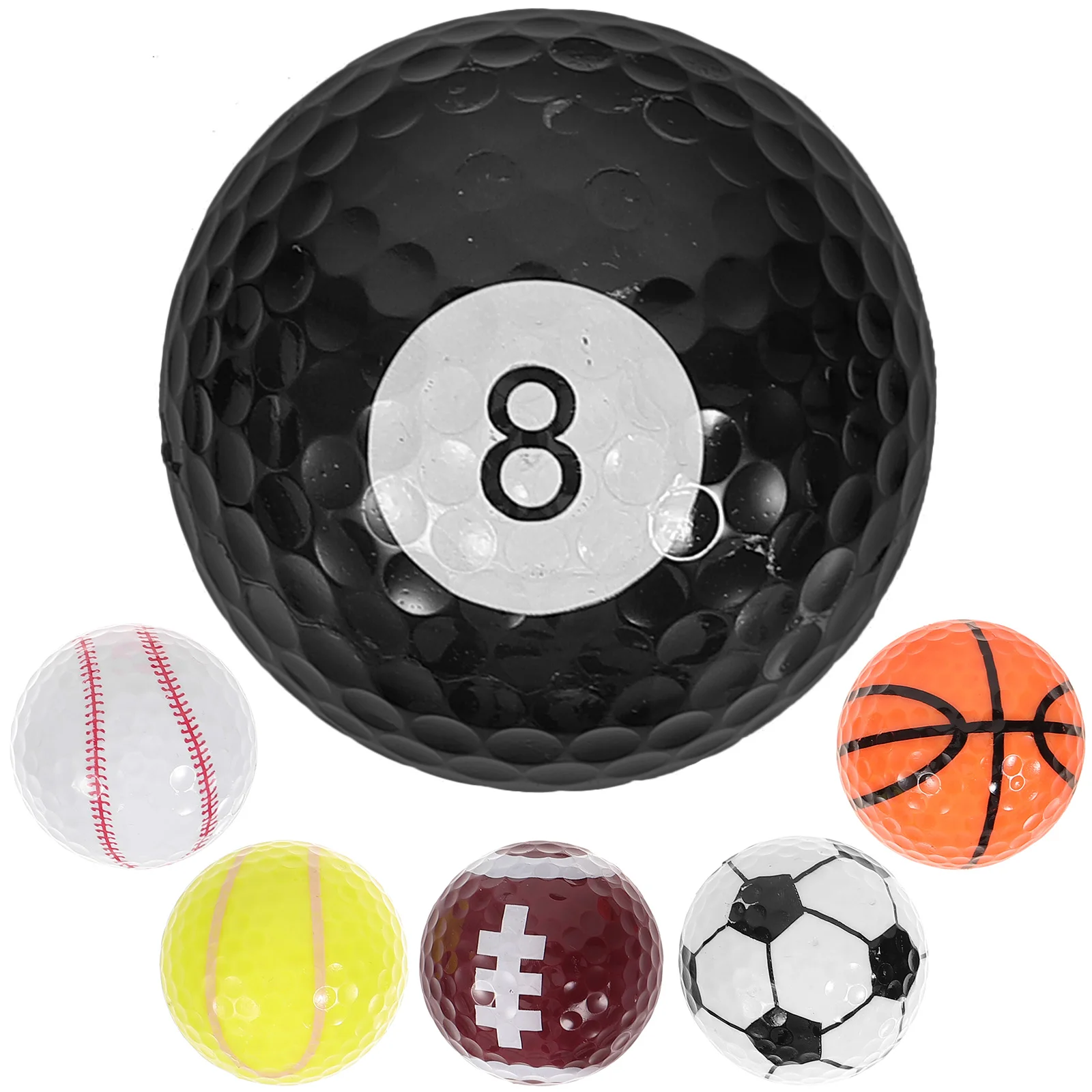 

6 Golf Balls in PVC Box Set Sturdy Material Safe Touch Bright Colors Smooth Edges Durable Use Teenagers Skills Improvement