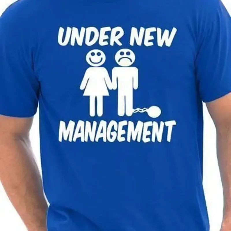 Under New Management Stag Night Wedding Mens T-Shirt Size S-XXL
