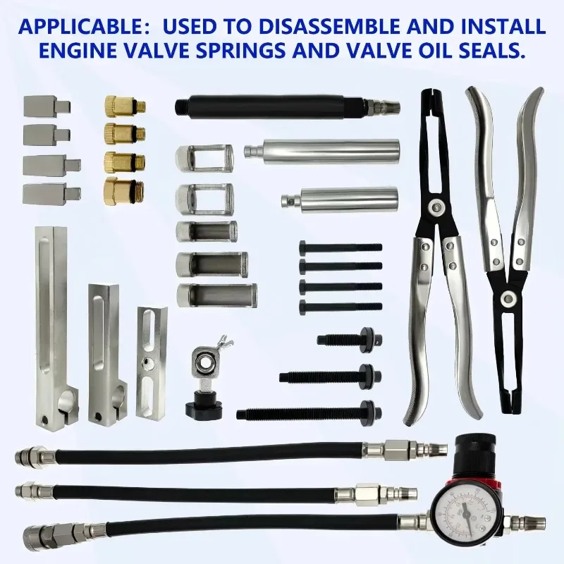 Valve Spring Compressor Engine Cylinder Head Remover Installer Tool Kit Set for Mercedes BMW
