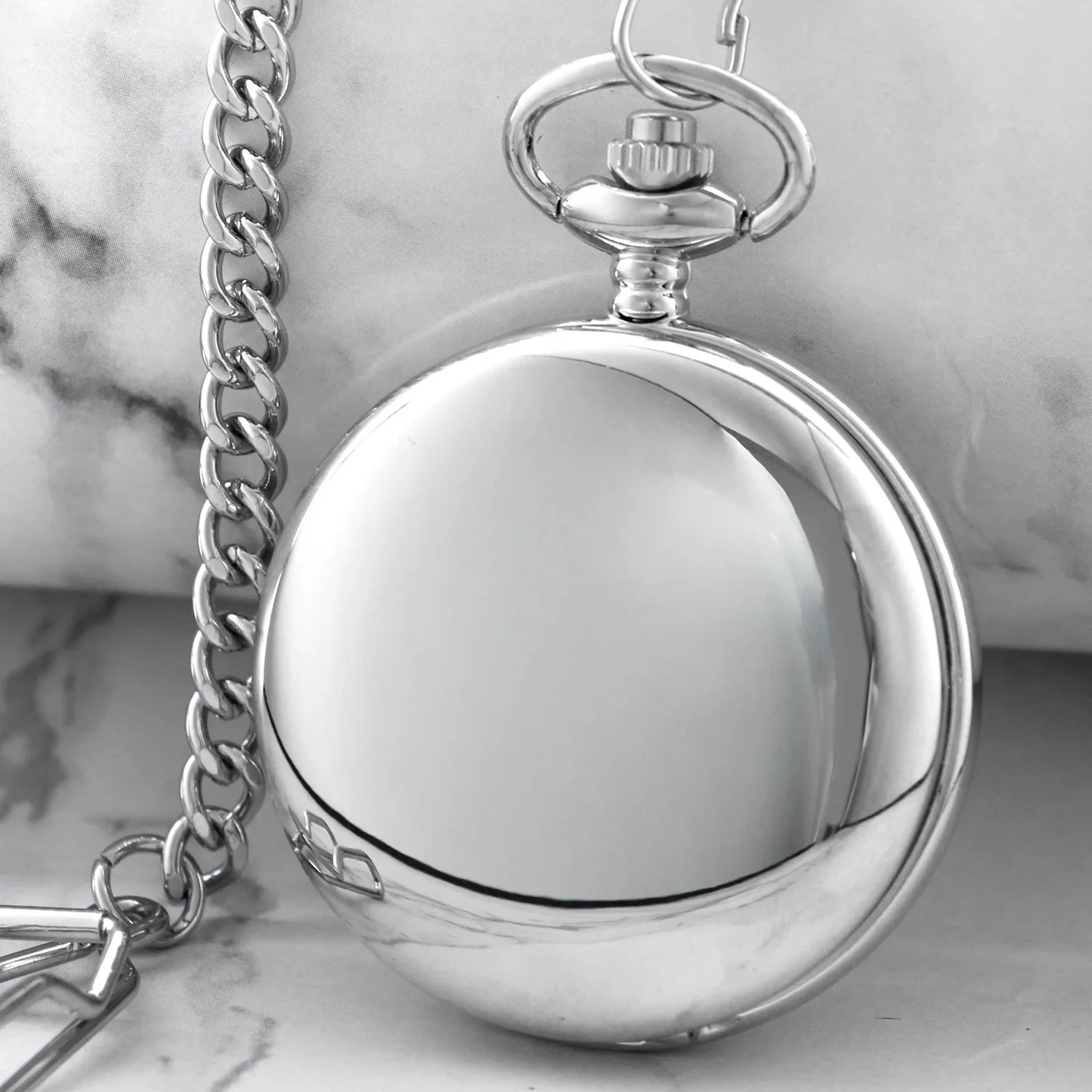 خمر الرجال النساء Steampunk السلس الفضة سطح المواد سلسلة بدلاية كلاسيكية ساعة جيب كوارتز قلادة هدايا للنساء