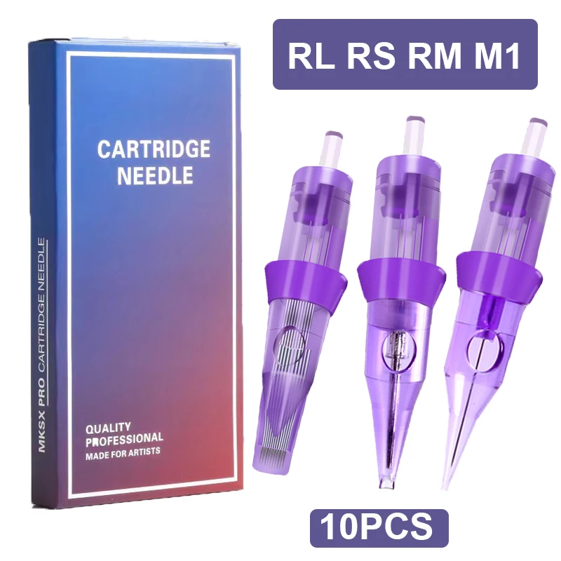 cartuchos para tatuar 10pcs Tattoo Cartridge Needle Sterilize Membrane Tattoo Needle RL RS RM for rotary tattoo machine