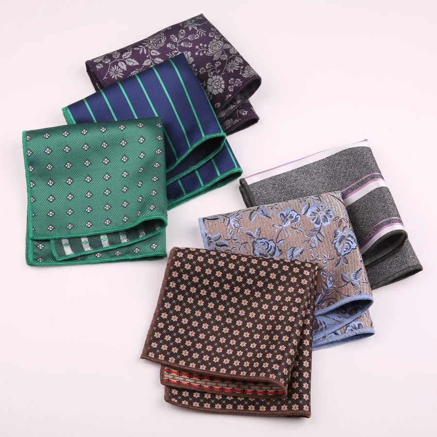 Linbaiway Classic Pocket Square Paisley Floral Handkerchiefs Mens Small  Pocket Towel for Wedding Party Suit Hankies