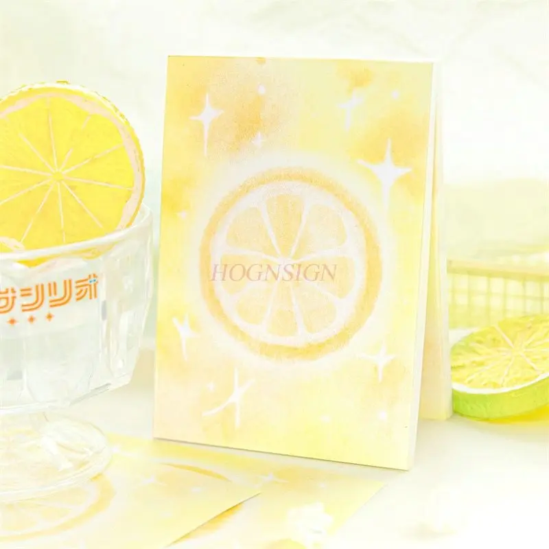 1book Memo book hand drawn small fresh fruit message note book decoration base material paper