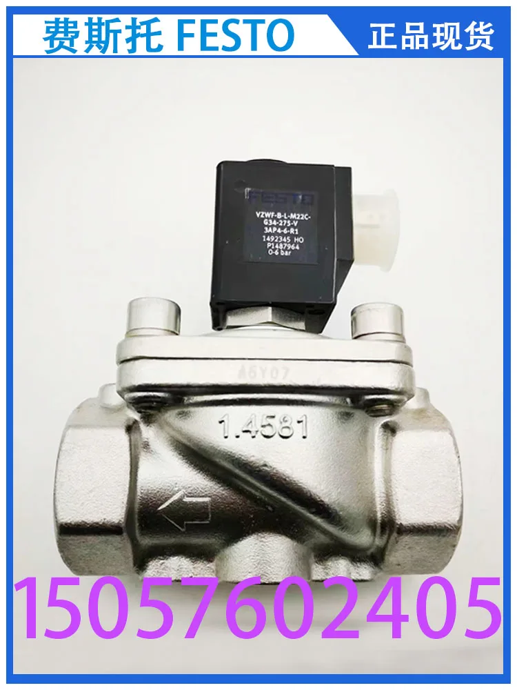 Festo FESTO Solenoid Valve VZWF-B-L-M22C-G34-275-V-3AP4-6-R1 1492345