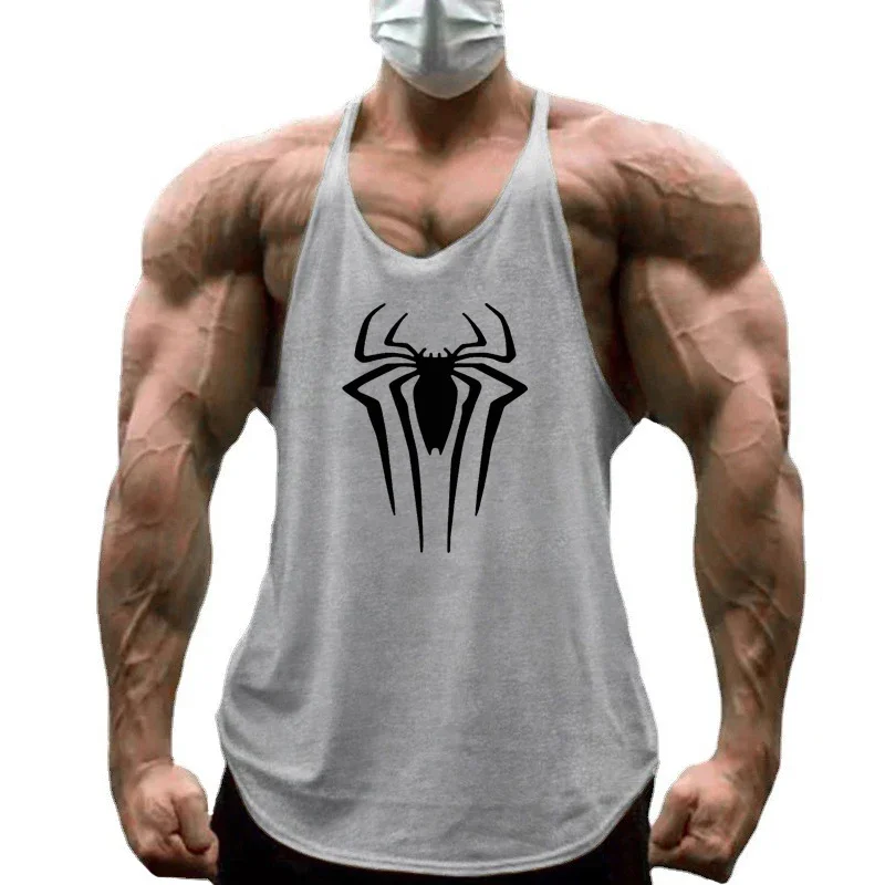 Summer Men Skin-friendly Sweat-absorbent Bottoming Sweatshirt Fitness Sports Comfortable Sleeveless  Gym workout  weightlifting