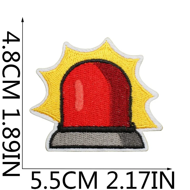 Children Fire Consciousness Extinguisher Truck Iron-on Sew Embroidered Badge Patches for DIY T-shirt Backpack Clothing Appliques