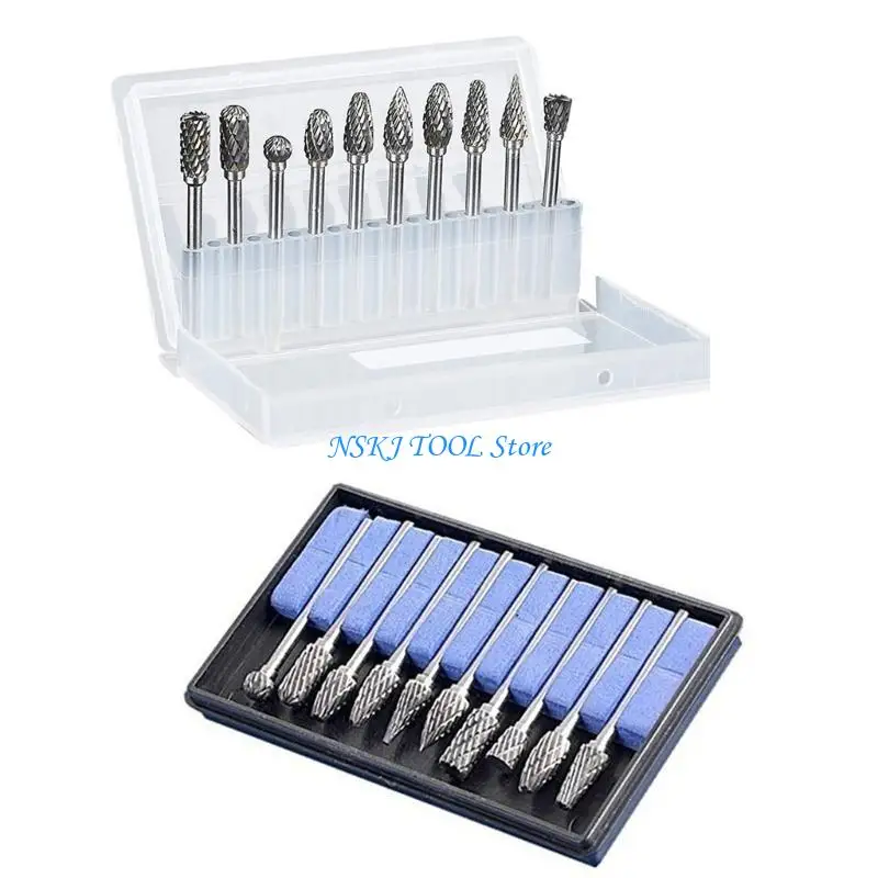 L8RC 10pcs قطع طحن الخشب طحن كربيد كربيد الصلب #3