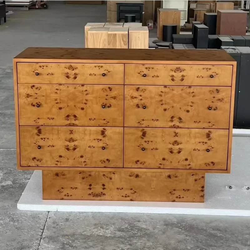 Medieval style solid wood living room cabinets, French cream bedroom lockers, veneer side panels