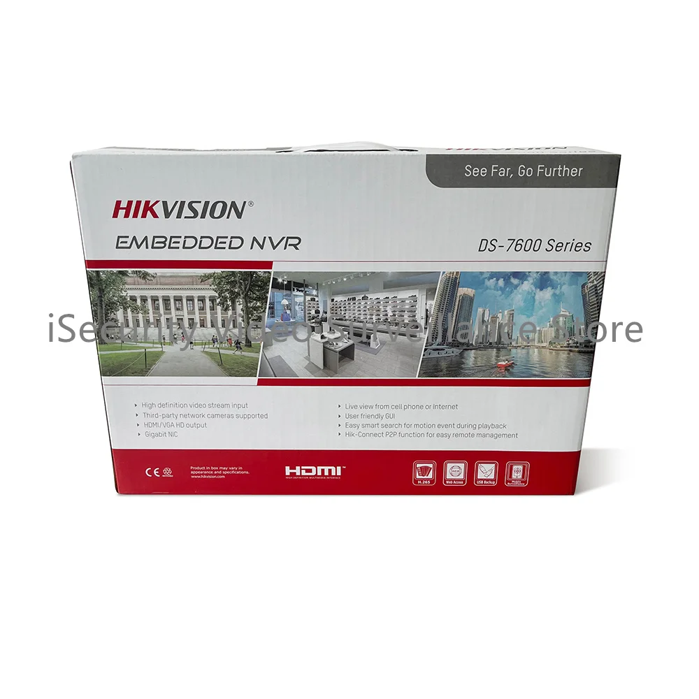 Hikvision DS-7608NI-Q1/8P 8ch POE NVR 1 Port SATA ochronny zabezpieczający rejestrator wideo 1U HDMI i VGA wyjście H.265